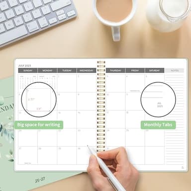 2025-2027 Monthly Planner, 2025 Calendar 24 Months Planner, JULY 2025 - JUNE 2027, 8.5" x 11", 2025 Academic Calendar Hard PVC Cover with Spiral Bound, Perfect for School & Office for Women & Men - Image 5
