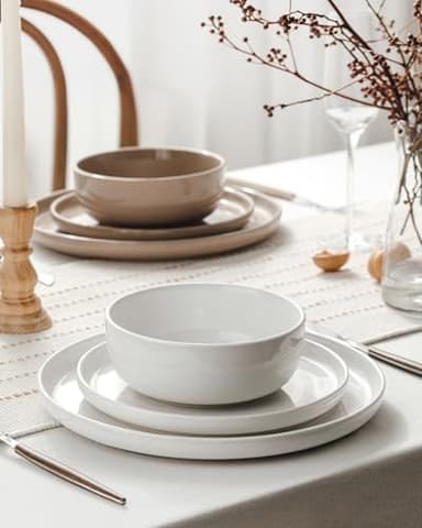 Famiware Milkyway Plates and Bowls Set, 12 Pieces Dinnerware Sets, Dishes Set for 4, Multi-color - Image 3