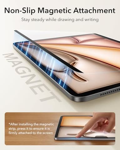 ESR Paper-Feel Magnetic Screen Protector for iPad Air 13 Inch M3/M2 (7th/6th Gen, 2025/2024), Write and Draw Like on Paper, Detachable and Reusable, Compatible with Tempered Film, Matte, Anti-Glare - Image 7