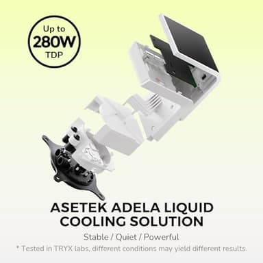 TRYX PANORAMA SE 360 ARGB White 360mm AIO Rotatable 6.67'' AMOLED Curved Screen 3D Anamorphic Effect Customizable AIO Cooler 360mm White Asetek Adela 280w TDP Intel LGA 1851/1700/1200/115X AMD AM5/AM4 - Image 3