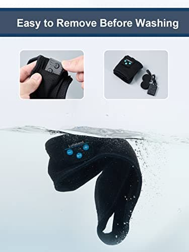 Lullaband Bluetooth Sleep Headphones Headband, Non-Slip Soft Stretchy Wireless Bluetooth Earphones with 10-Hour Battery Speakers for Sleep Travel Sports Yoga Meditation Running and Housework - Image 6