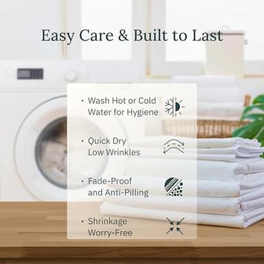 California Design Den Certified 100% Egyptian Cotton Sheets King Size Set with Deep Pockets, Soft Sateen Weave, Luxury King Size Sheets Set, Wrinkle-Resistant, Cool & Durable Bedding - White - Image 7