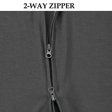 Aablexema Baby Zipper Pajamas Bamboo Rayon, 3pcs Unisex Infant Onesie with Mitten Long Sleeve Footed Pjs(Dark Grey & Olive & Blue,3-6m) - Image 5