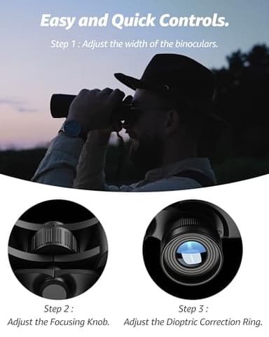 MAGNIDOG 10x50 Binoculars for Adults and Teens – HD Optics for Bright and Clear Viewing, Perfect for Bird Watching, Hunting, Sports, and Stargazing – Durable, Wide Field, and Low-Light Performance - Image 8