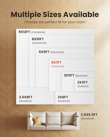 AMADA HOMEFURNISHING 8x10 Washable Area Rug, Low-Profile Large Area Rug with Non-Slip Backing & Durable Edge Binding, Vintage Large Rugs for Living Room, Bedroom, Dinning Room - Image 4