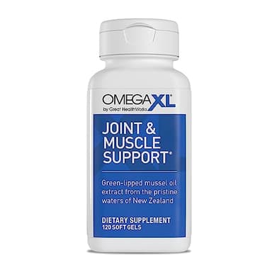 OmegaXL Joint Support Supplement - Natural Muscle Support, Green Lipped Mussel Oil, Soft Gel Pills, Drug-Free, 120 Count - Image 1