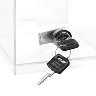 Amazon Basics Ballot Box With Key Lock, Clear - Image 4