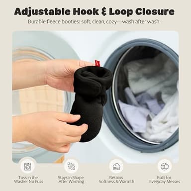 Bufims Baby Booties 6-12 Months Unisex Cozy Fleece Newborn Booties Non-Slip Newborn First Walkers Shoes Toddler Slippers for Baby Boys & Baby Girls Gifts, Black - Image 6