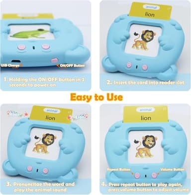 MAYAPHILOS 224 Words Brazil Portuguese and English Talking Flash Cards for Toddlers, Autism Sensory Toys, Portuguese Language Learning Educational Montessori Speech Therapy Toys Gifts for Kids - Image 6