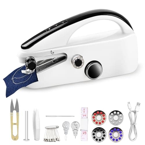 Handheld Sewing Machine, Easy to Use Portable Electric Mini Sewing Machines for Beginners with Two Speeds, with Complete Accessories Kit, Suitable for Home, Travel and DIY - Image 1