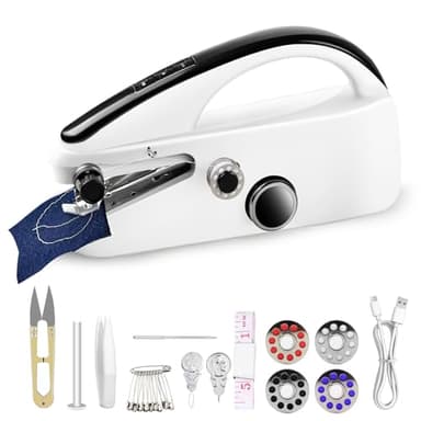 Handheld Sewing Machine, Easy to Use Portable Electric Mini Sewing Machines for Beginners with Two Speeds, with Complete Accessories Kit, Suitable for Home, Travel and DIY - Image 1