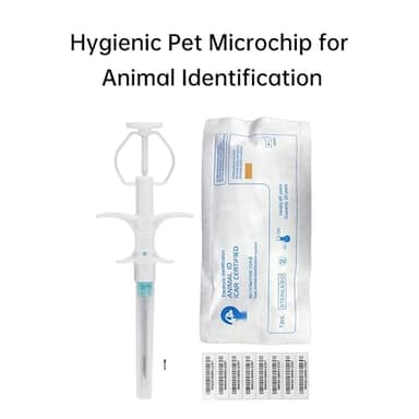 TAEING Pet Microchips, 134.2khz Pet Cats Dogs Microchips Implant Kit for Veterinary Management (1, 2.12x12mm) - Image 2