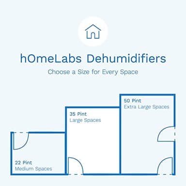 hOmeLabs 3000 Sq. ft. Energy Efficient Dehumidifier - Ideal for Medium to Large Rooms, Bedrooms and Home Basements - Powerful Moisture Removal and Humidity Control - 35 Pint - Image 7