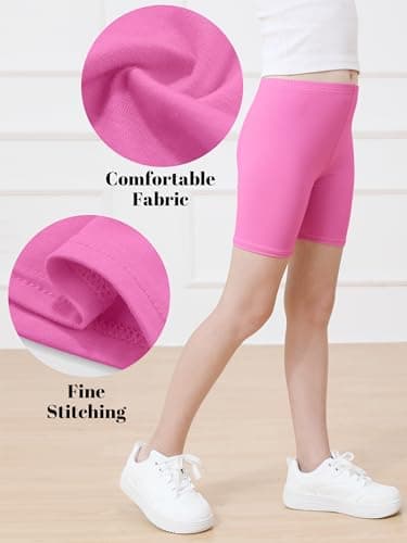 Resinta 6 Pack Girls Bike Shorts Under Dress Dance Cartwheel Shorts for Toddler Kids Summer Clothes Multicolor - Image 2