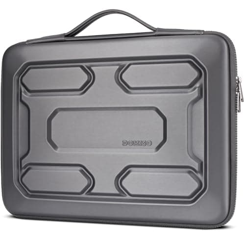 DOMISO 15.6 inch Laptop Sleeve with Handle Shockproof Waterproof EVA Protective Case for 15.6" Yoga 720 IdeaPad 310 320 ThinkPad T570/Legion 5 Gen 6/HP Envy 15/15.6" Notebooks, Dark Grey - Image 1
