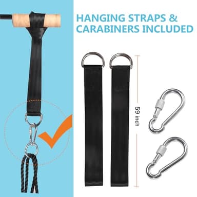 40 Inch Saucer Tree Swing for Kids, Outdoor Round Swing with Hanging Straps & Adjustable Ropes, Easy Assembly - Image 2