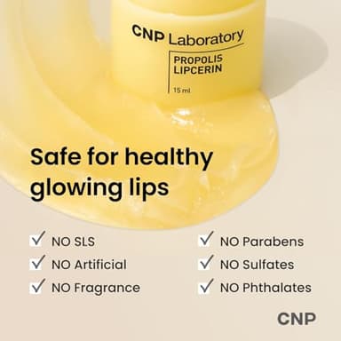 CNP Honey Lip Butter - Propolis Lipcerin™ 01 Original, Hydrating Overnight Manuka Lip Balm & Mask, 12hr Long-Lasting Moisture, Stocking Stuffers, Gifts for Women, 0.5 fl.oz. - Image 7