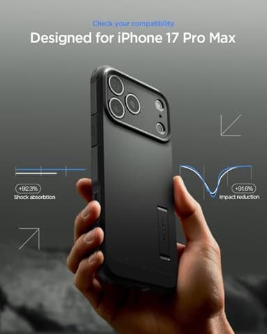 Spigen for iPhone 17 Pro Max Case, Tough Armor T MagFit [Camera Control Button] [Compatible with Magsafe] - Black - Image 2