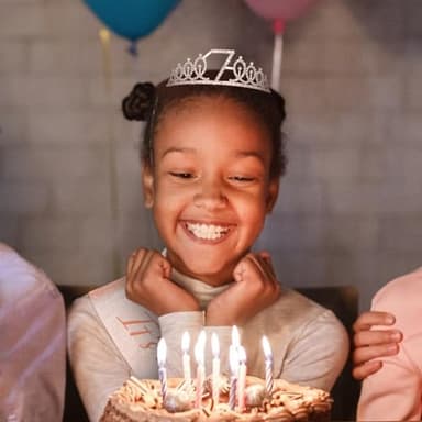 CIEHER 7th Birthday Crown + Sash + Pearl Pin Set, Girls' 7th Birthday Gifts and Happy Party Decorations - Image 8