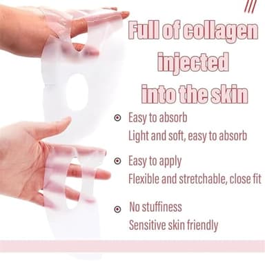 JQJQ Quasi Collagen Glow Up Mask 2.0, Quasi Bio Collagen Face Mask, Firm Skin Deep Hydrating Masks for Wrinkle Reduction and Pore Minimization - Glow like Glass Skin (2 BOX-8PCS) 7-14 Days delivery - Image 4