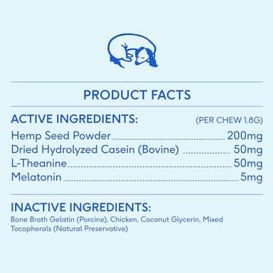 Native Pet Calming Chews for Dogs - Melatonin for Dogs Anxiety Relief - Grain Free All Natural Hemp Calming Treats & L-Theanine Helps Manage Stress & Separation Anxiety - Puppy Sleep Aid - 120 Chews - Image 4