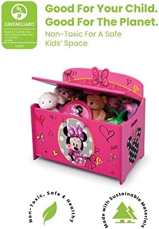 Delta Children Deluxe Toy Box, Disney Minnie Mouse - Image 5