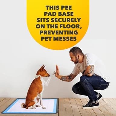 TidyFriend Dog Pee Pad Holder Tray Fits Up to 24” x 24” Wee Wee Pee Pads - Stable Grip, Raised Edges, Quick-Wipe Silicone Surface Dog Potty Tray Holder for Indoor Flooring Protection (Dark Grey) - Image 9