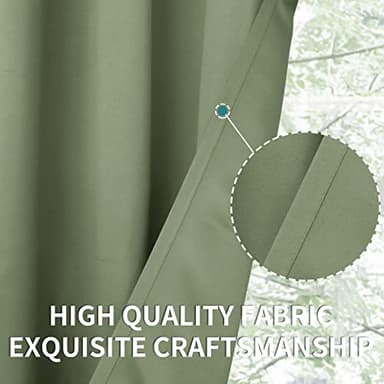 BGment Room Darkening Curtains 120 Inches Long - Grommet Thermal Insulated Drapes Window Treatment Curtains for Bedroom, 2 Panels, 52 x 120 Inch, Grass Green - Image 7