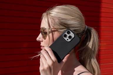 ZAGG Luxe Snap Case for iPhone 16 Pro - MagSafe Wireless Charging, 10ft Drop Protection, Eco-Friendly, Graphene Reinforced, Ripple Design, Black - Image 6