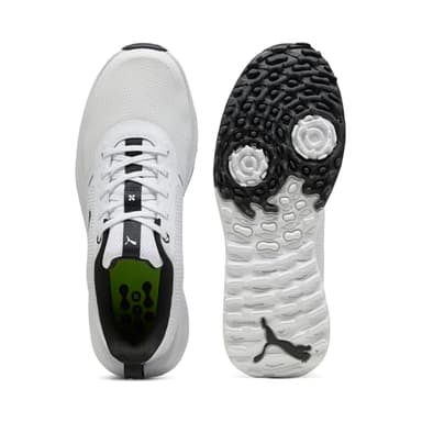 PUMA Men's Fusion Grip 6 Golf Shoe, White Black, 11 - Image 5