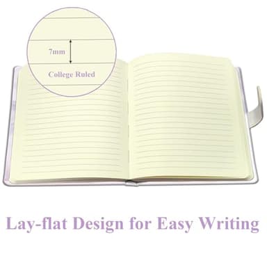 DWIYITTN Floral Journal for Girls - Gift for Teens, Kids - Diary with Pen & Magnetic Closure, 192 Pages for Writing, 5.3"x7.5" Hardcover Lined Notebook - Image 4