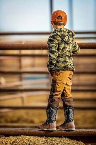 Rollda Kids Cowboy Boots for Boys Girls Western Square Toe Cowgirl Boots with Walking Heel (Toddler/Little Kid/Big Kid) - Image 3