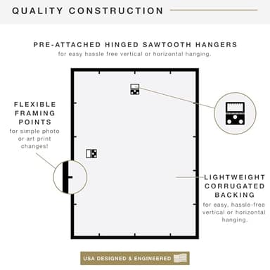 MCS Trendsetter 18x24 Poster Frame Black High-Gloss, Vertical & Horizontal Wall Hanging Large Picture Frame for Photos, Posters & Art Prints (1-Pack) - Image 7