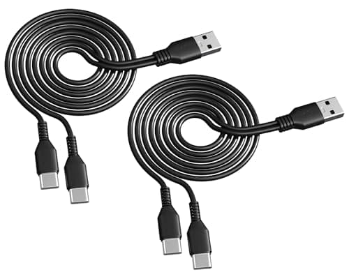 Wosixima Multi USB-C Charging Cable, 3.3FT 2Pack, Splitter 2-in-1 USB A to Dual USB Type C Cable for iPhone 16 15 Pro Max, iPad Pro/Air/Mini, Samsung Galaxy S24/S23, Tab S9, Google, Moto, Android, Car - Image 1