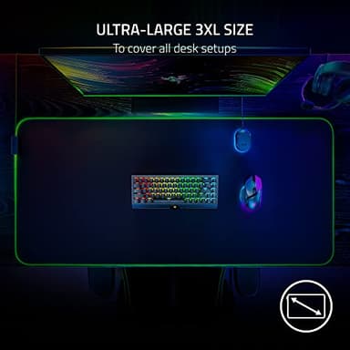 Razer Goliathus Chroma 3XL Gaming Mouse Pad: Micro-Textured Cloth Surface - Large to Cover Desk Setup - Chroma RGB - Optimized for All Sensitivity Settings and Sensors - Non-Slip Rubber Base - Image 3