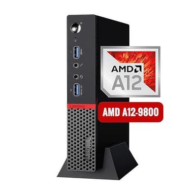 Lenovo ThinkCentre M715Q Mini Tiny Desktop PC w/FHD Monitor, AMD PRO A12-9800E, 16GB RAM, 512GB SSD, Displayport, RJ-45, WiFi, Bluetooth, Windows 10 Pro(Renewed) - Image 2