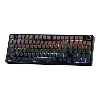 MechLands Aula F99 PRO 96% Mechanical Gaming Keyboard, BT5.0/USB-C/2.4GHz Wireless, Hot Swappable Gasket Custom Keyboard with 8000mAH Battery, Rotary Knob, RGB Backlit for Win/Mac (Grey) - Image 1