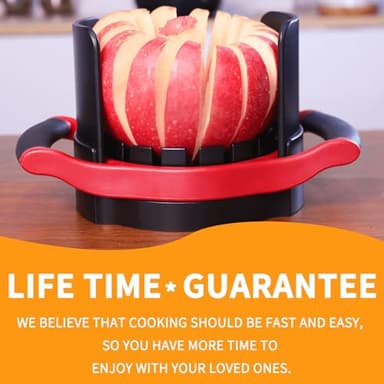 [Upgraded] Newness 5.12 Inch Large Apple Slicer, Cut 16 Thin Slices All the Way Through, HEAVY - DUTY Stainless Steel Apple Corer & Slicer for Fruits & Vegetables - Dishwasher Safe - Image 8