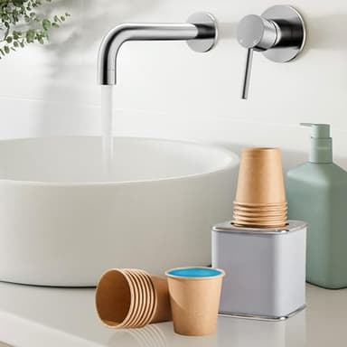 SIUQ 400 Pack 5 oz Kraft Paper Cups, Disposable Bathroom Cups, Mini Mouthwash Cups, Hot/Cold Beverage Drinking Cup for Home, Store, Travel, Events (Brown) - Image 5