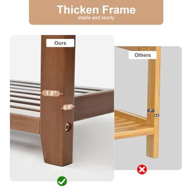 PETKABOO Shoe Rack Bench with Cushion, Shoe Rack for Front Door Entrance, Shoe Bench with Storage for Entryway Hallway Bedroom Living Room - Image 4