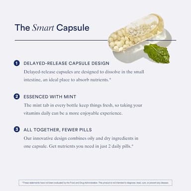 Ritual Multivitamin for Men 18+ with Zinc, Vitamin A and D3 for Immune Function Support*, Omega-3 DHA, B12, K2, Gluten Free, Non-GMO, Vegan, Mint Essenced, 30 Day Supply - Image 6