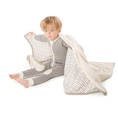 Oversized Luxuriously Soft Blanket for Toddler, Baby, Infant, Newborn, Boys, and Girls - Plush Unisex Receiving Blankets for Crib and Stroller, Ivory/Grey, 47” x 47”, Furry Blankie by baby deedee - Image 3