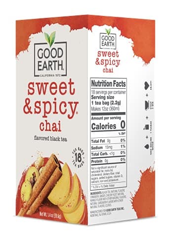 Good Earth Sweet & Spicy, Chai Black Tea, 18 Tea Bags (Pack of 6) - Image 2