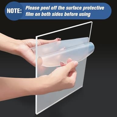 2 Pieces 5" x 7" Cast Plexiglass Sheet -1/8" Thick Clear Acrylic Sheet Clear Plastic Sheet, for Sign,Craft, Photo Frame, DIY Display Projects - Image 4