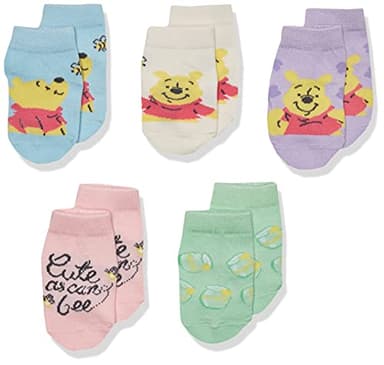WINNIE THE POOH baby boys Winnie the Pooh 5 Pack Shorty Socks, Assorted Pastel, 12-24 Months US - Image 1