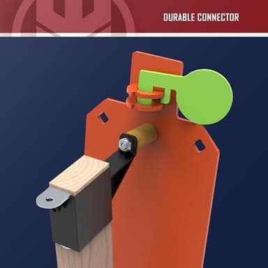 KNINE OUTDOORS Target Stand System 12x20 inch AR500 Steel Hostage Reactive Shooting Target 3/8" Thick with 2x4 Target Stand Kit (12x20 inch and 3/8" Thick Target Stand System) - Image 6