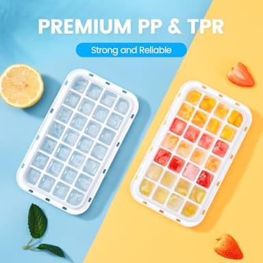 Ice Cube Tray with Lid and Bin, PHINOX 84 pcs Ice Trays for Freezer, Ice Cube Trays for Freezer with 3 trays, Container, Lid & Ice Scoop, BPA Free - Image 5