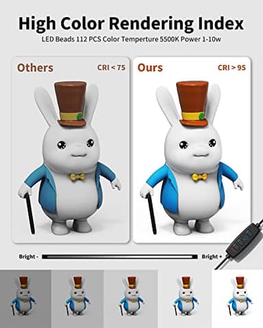 Glendan Portable Photo Studio Light Box,12"x12" Professional Dimmable Shooting Tent Kit with 112 LED Lights & 6 Backdrops for Jewelry and Small Items Product Photography - Image 2