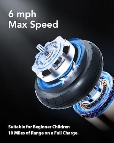 ANHAO Electric Scooter for Kids Ages 6-12 (Mainly 6-10),Electric Scooter with Adjustable Height, Flash Wheel, Suitable for Weights up to 110 lbs and speeds up to 6 mph - Image 4