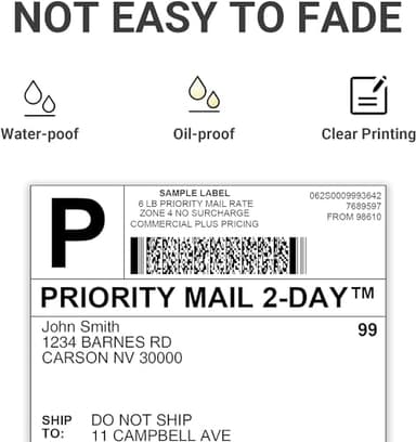 Omezizy 4x6 Thermal Labels, 2 Packs of 500 4x6 Fold Labels - Compatible with JADENS, ASprink, Phomemo, Rollo, Zebra, Omezizy and Other Thermal Printers - Image 3